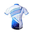 Camisa de ciclismo branca respirável e confortável